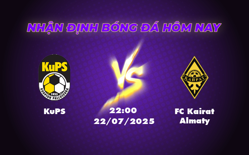 Nhận định và soi kèo KuPS vs FC Kairat Almaty Cuộc đối đầu hứa hẹn cân tài cân sức 1 kups fc kairat almaty 22 07 c1